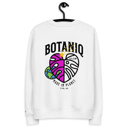 BQ Monstera Purple Logo Organic Cotton Sweatshirt