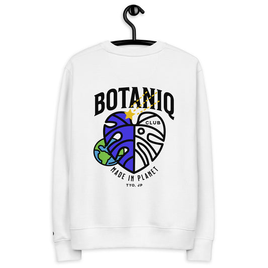 BQ Monstera Blue Logo Organic Cotton Sweatshirt