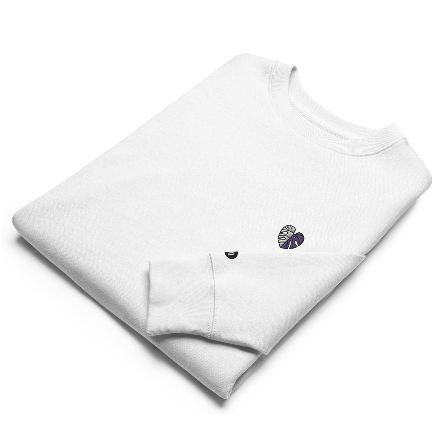 BQ Monstera Purple Logo Organic Cotton Sweatshirt