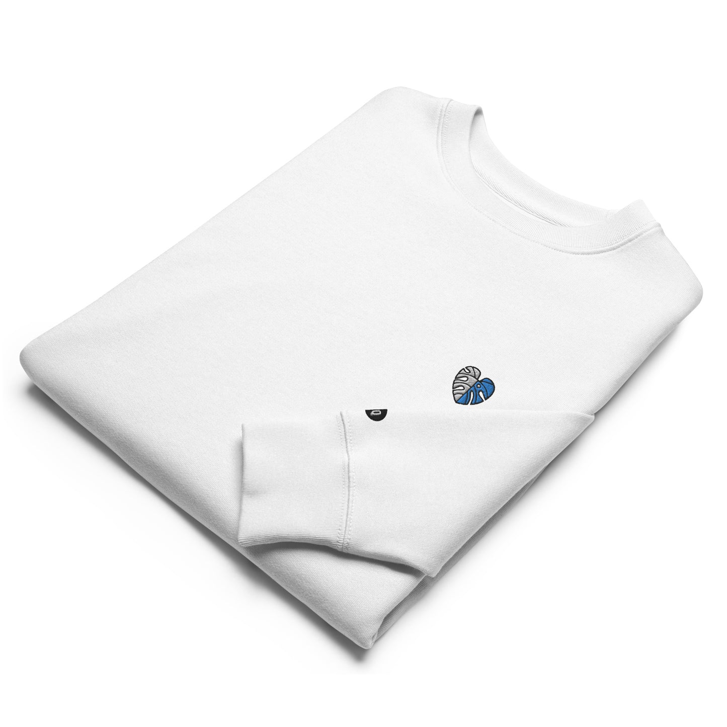 BQ Monstera Blue Logo Organic Cotton Sweatshirt