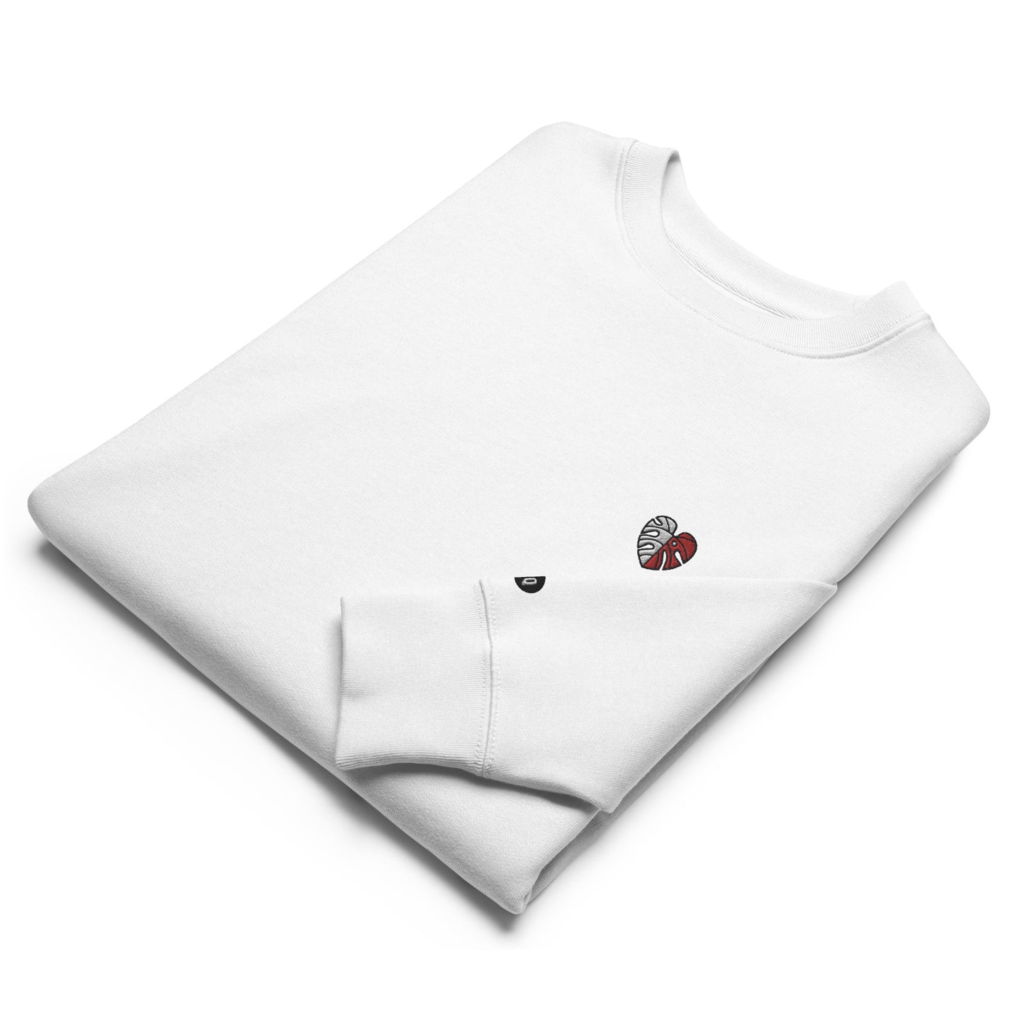 BQ Monstera Red Logo Organic Cotton Sweatshirt